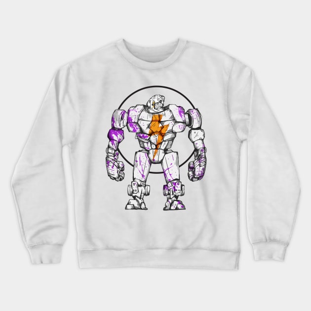 Mech Suit Pug Crewneck Sweatshirt by Jess Adams